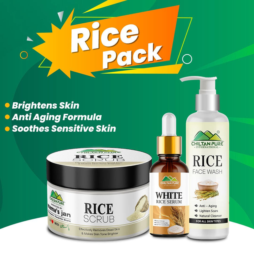 Rice Pack - Removes Dead Skin Cells, Lighten Scars & Reduce Dullness - ChiltanPure