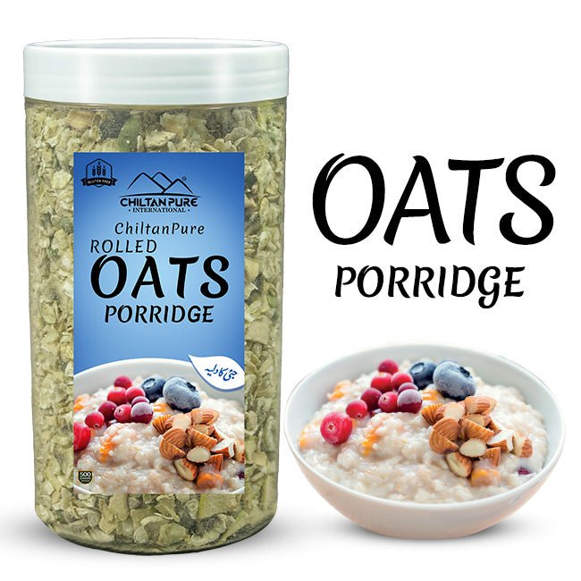 Rolled Oats Porridge - Gluten - Free Vegan, Boosts Immune System, Fiber Enriched, Healthy Morning & Evening Snack - ChiltanPure