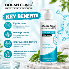 Salicylic Acid Face Wash – Fights Acne, Removes Blackheads & Whiteheads - ChiltanPure