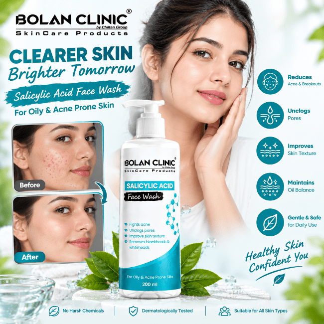 Salicylic Acid Face Wash – Fights Acne, Removes Blackheads & Whiteheads - ChiltanPure