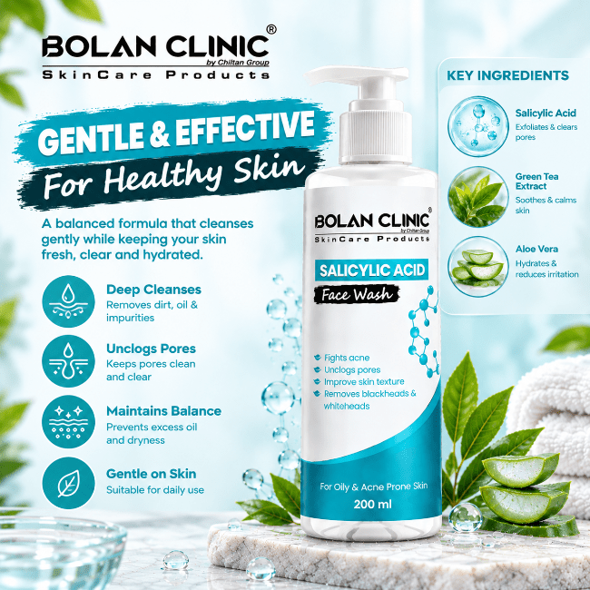 Salicylic Acid Face Wash – Fights Acne, Removes Blackheads & Whiteheads - ChiltanPure