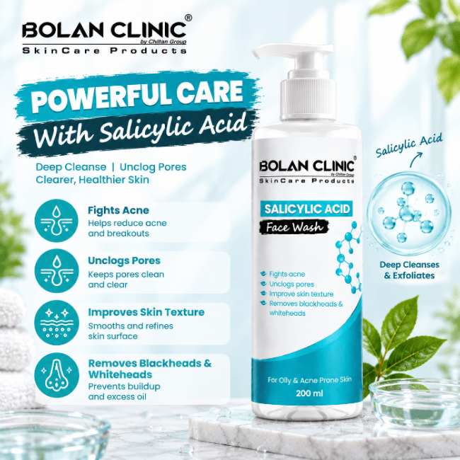 Salicylic Acid Face Wash – Fights Acne, Removes Blackheads & Whiteheads - ChiltanPure