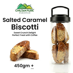 Salted Caramel Biscotti Cookies / Made With Organic Desi Butter, Bakery Biscuit - ChiltanPure