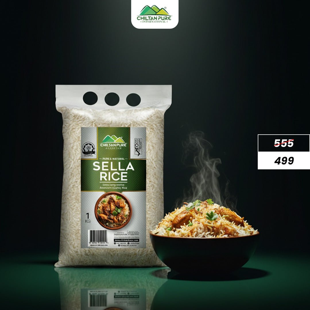 Sella Rice / (سیلا چاول) / Golden Parboiled Perfection Rich Aroma Nutritious & Fluffy Every Time 1kg - ChiltanPure