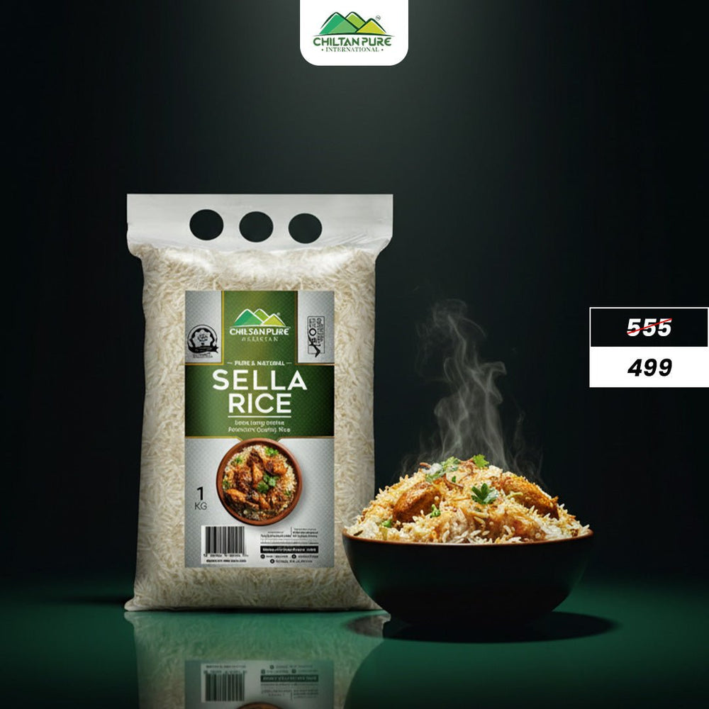 Sella Rice / (سیلا چاول) / Golden Parboiled Perfection Rich Aroma Nutritious & Fluffy Every Time 1kg - ChiltanPure
