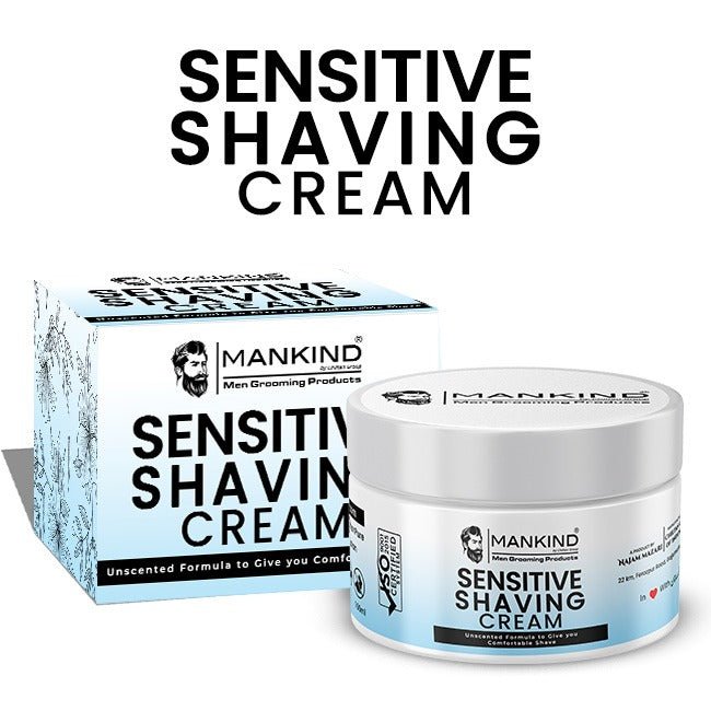 Sensitive Shaving Cream - Provides Smooth Razor Glide, Soften Facial Hair & Reduce Irritation Post Shaving - ChiltanPure