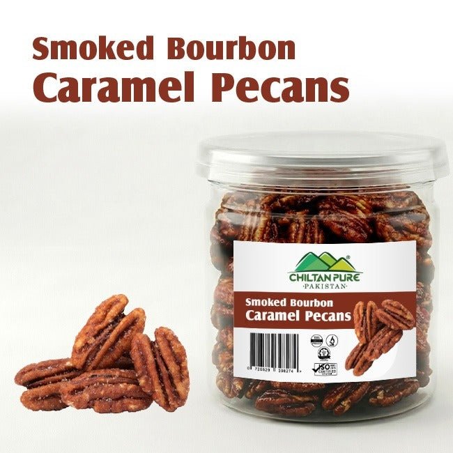 Smoked Bourbon Caramel Pecans / اسموکڈ برابن کیرامل پیکنز - ChiltanPure