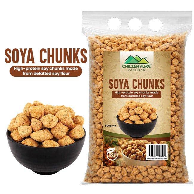 Soya Chunks / سویا چنکس / Gross Weight 500gm± - ChiltanPure