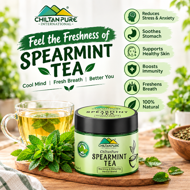 Spearmint Tea - 100% Pure Herbal Tea for Relaxation, Digestion & Freshness - ChiltanPure