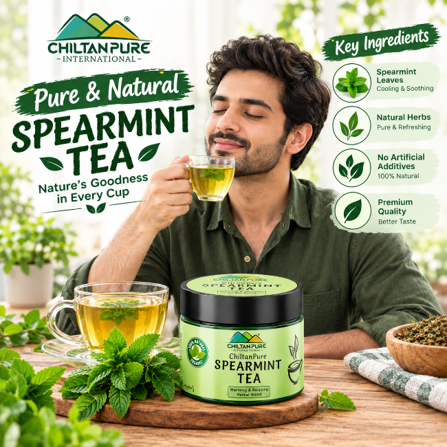 Spearmint Tea - 100% Pure Herbal Tea for Relaxation, Digestion & Freshness - ChiltanPure