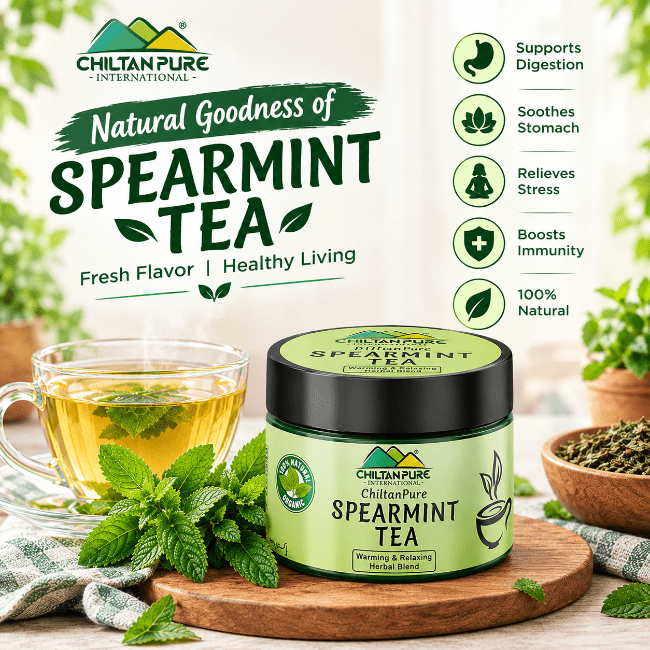 Spearmint Tea - 100% Pure Herbal Tea for Relaxation, Digestion & Freshness - ChiltanPure