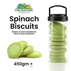 Spinach Biscuit Cookies / Made With Organic Desi Butter, Bakery Biscuit - ChiltanPure