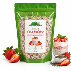 CHILTAN PURE Instant Chia Pudding Strawberry Custard Parfait 200g
