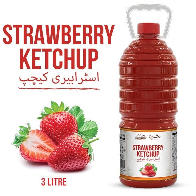 Strawberry Ketchup 3 Liter Bulk For HORECA Family, Hotels, Restaurants, Catering ,Cafes. - ChiltanPure
