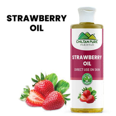 Strawberry Oil – Reduces wrinkles, Improves skin elasticity, Excellent for sensitive & dry skin 100% pure organic [Infused] - ChiltanPure
