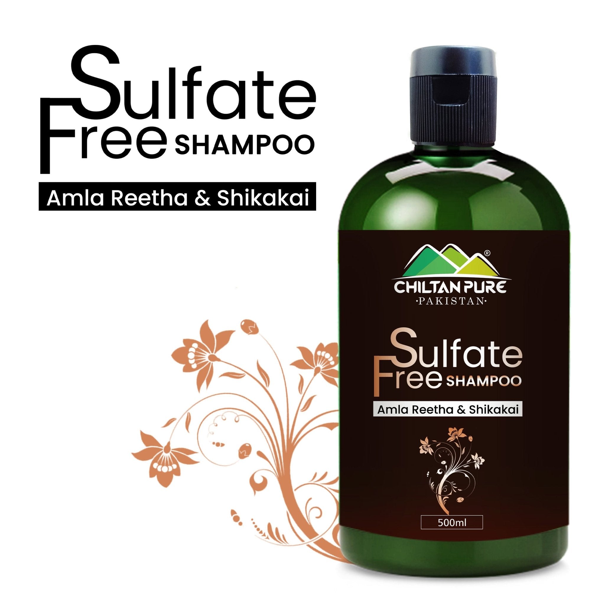 Sulfate - Free Herbal Shampoo – Amla, Reetha & Shikakai - ChiltanPure