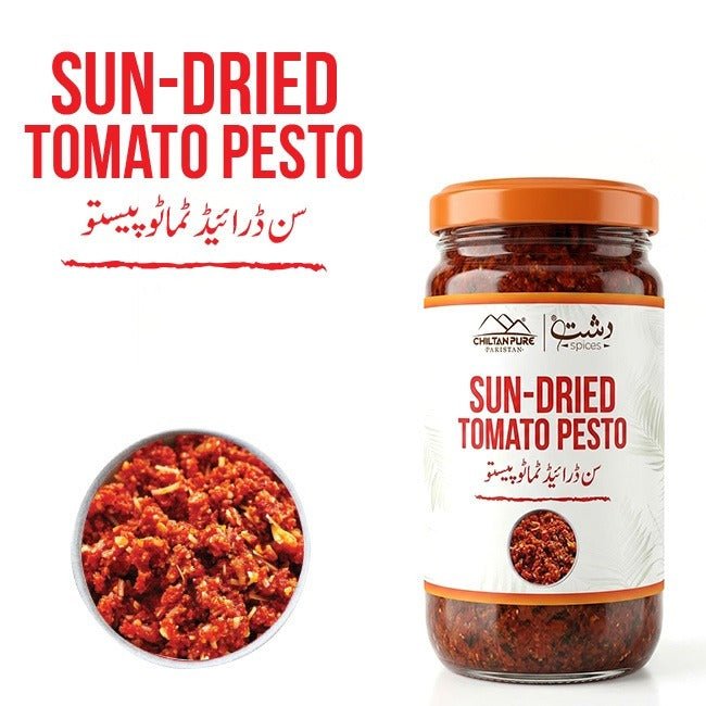 Sun Dried Tomatoes Pesto / سن ڈرائیڈ ٹماٹر پیسٹو / Sun Dried Tamatar Pesto - ChiltanPure