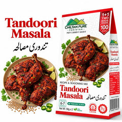 Tandoori Masala / تندوری مصالحہ / Tandoori Masala Recipe / 100gm 1+1 (2 Packets) Inside Box - ChiltanPure