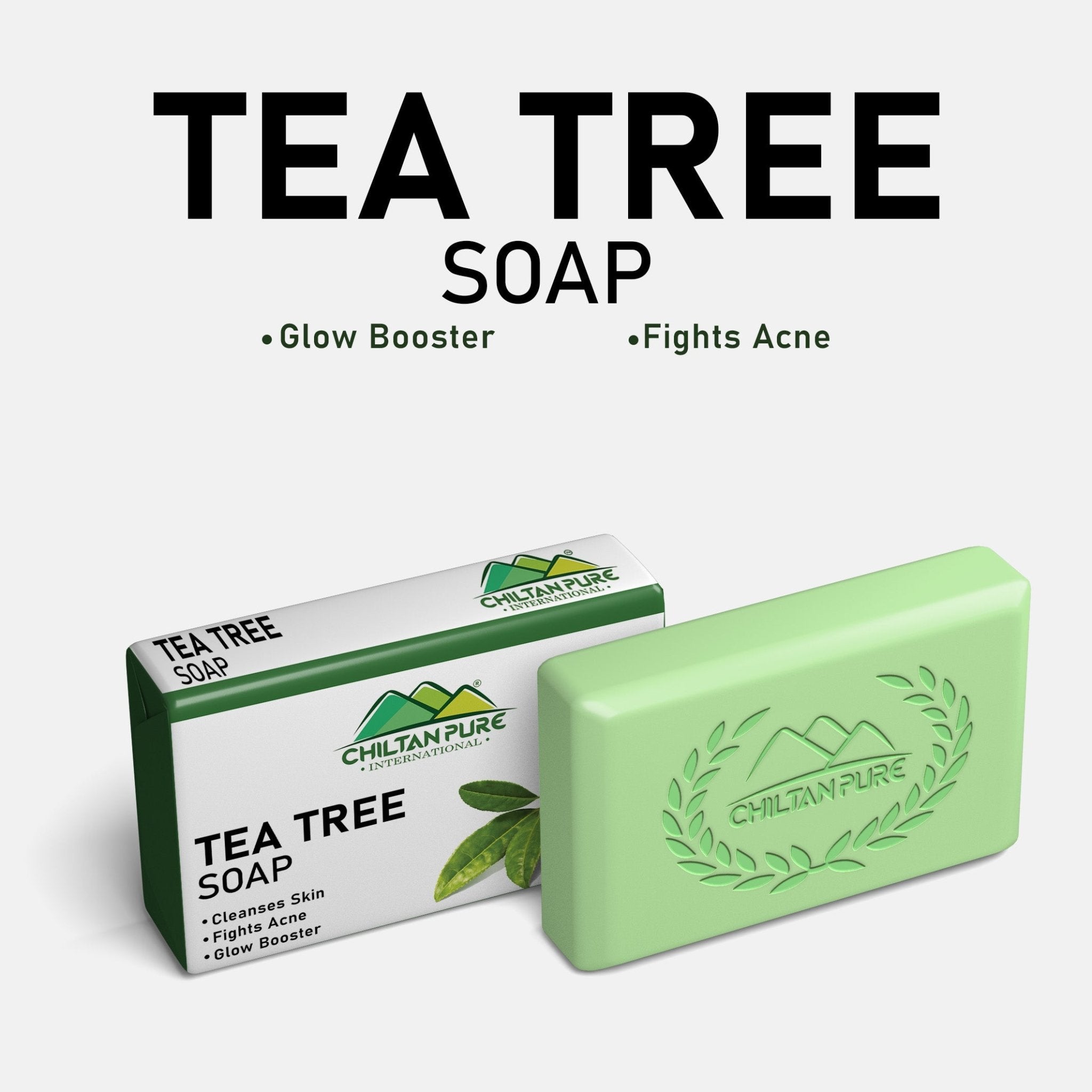 Tea Tree Soap - Cleanses & Moisturizes Skin, Fights Acne, Glow Booster - ChiltanPure