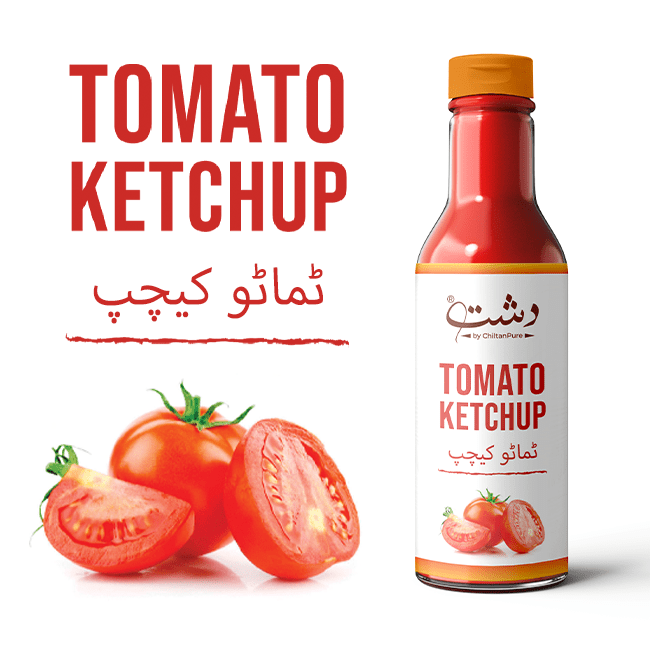 Tomatto Ketchup - Packed with a remarkable flavour of 100% real juicy tomatoes - ChiltanPure