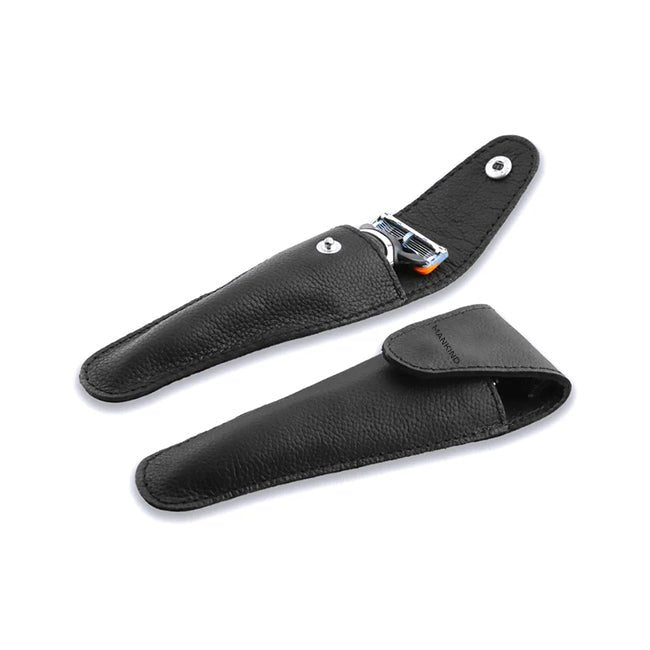 Travel Razor Case – Compact Black Pouch for Safety Razors - ChiltanPure