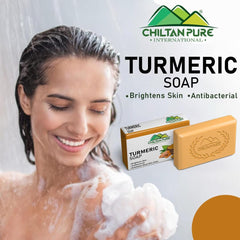 Turmeric Soap - Brightens Skin, Anti-Bacterial, Exfoliates Dead Skin Cells - ChiltanPure