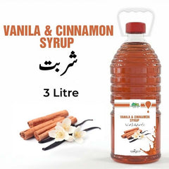 Vanilla & Cinnamon Syrup / Vanilla & Cinnamon Sharbat / 3 Liter Institutional Bulk For HORECA Family, Hotels, Restaurants, Catering, Cafes - ChiltanPure
