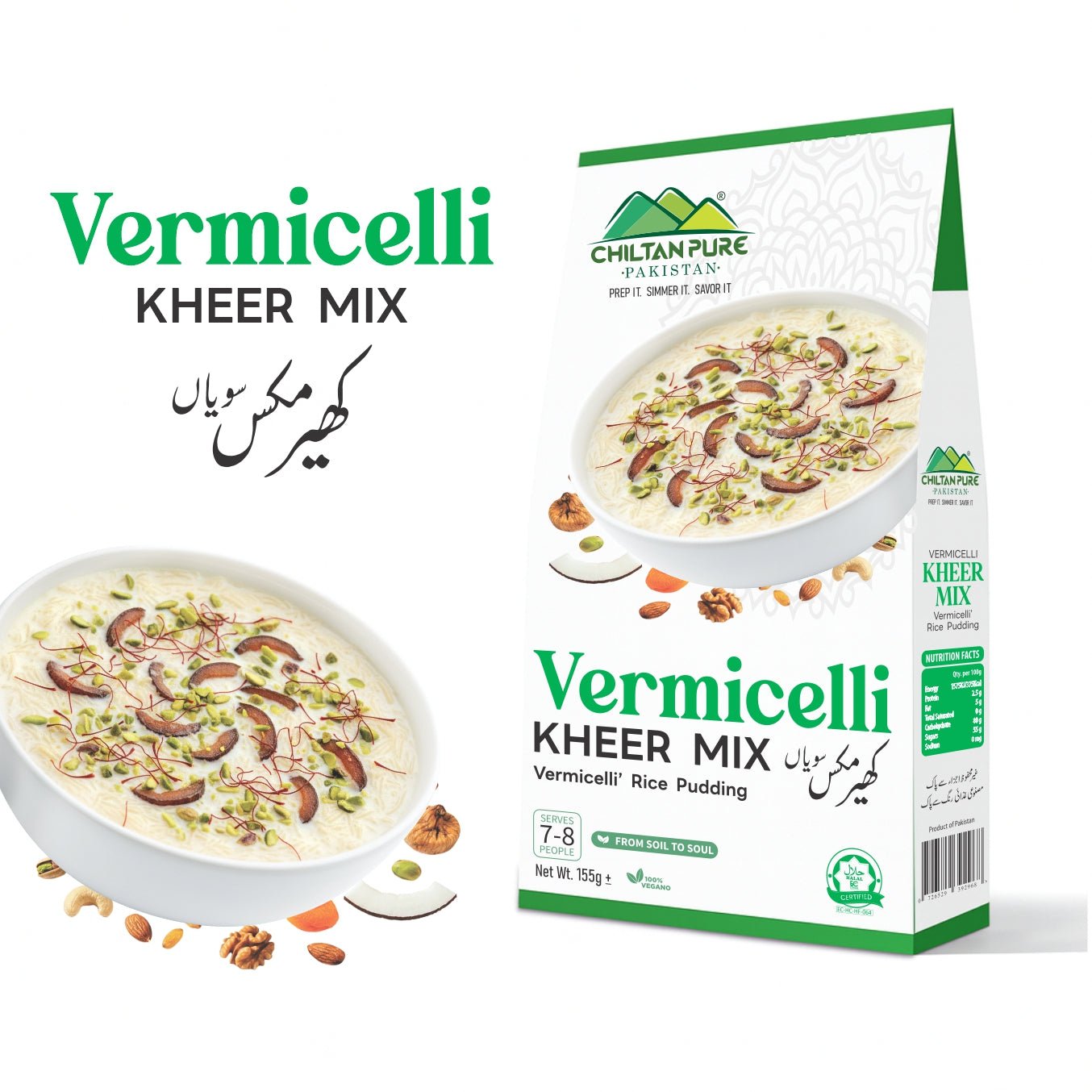 Vermicelli Kheer Mix / Seviyan Kheer Mix / سویاں کھیر مکس / Vermicelli kheer Recipe / 155gm± - ChiltanPure