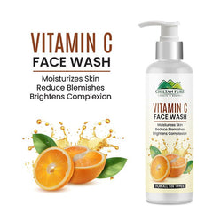 Vitamin C Face Wash – Reduces Dullness, Boosts Collagen, Brightens & Restores Skin - ChiltanPure