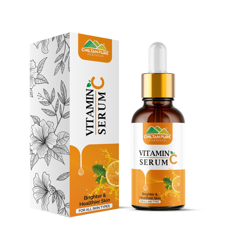 Vitamin C Serum 🍊 for Face - Best for Reducing Wrinkles, lines & Dark Circles also Promotes Shiny and Healthier Skin - ChiltanPure