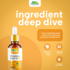 Vitamin C Serum 🍊 for Face (وٹامن سی سیرم) - Best for Reducing Wrinkles, lines & Dark Circles also Promotes Shiny and Healthier Skin - ChiltanPure
