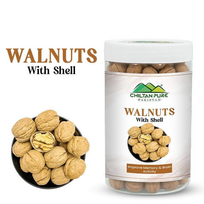 Walnuts With Shell /اخروٹ چھلکے کے ساتھ / Chilke ke sath Akhrot / Gross Weight 400gm± - ChiltanPure