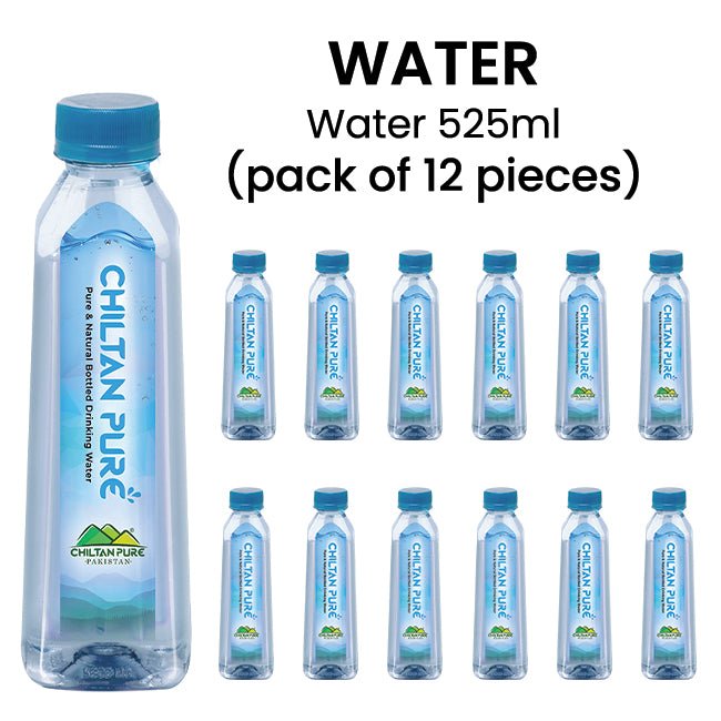 Water - Pure & Natural Drinking Water 525ml (pack of 12 pieces) - ChiltanPure