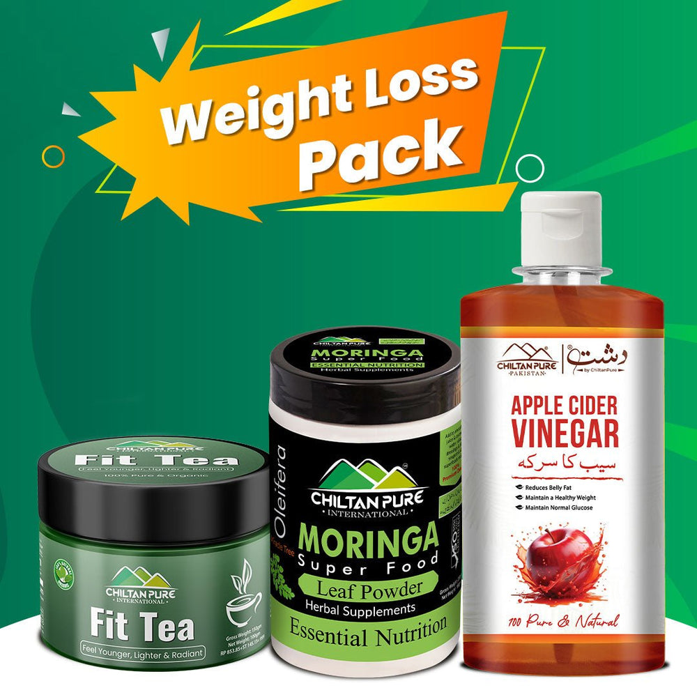 Weight Loss Kit - Apple Cider Vinegar, Moringa Powder Super Food,Fit Tea - ChiltanPure