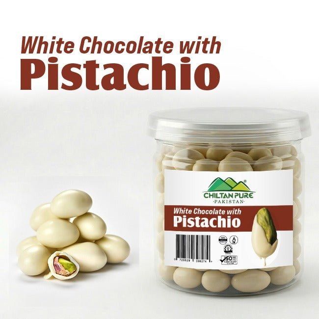 White Chocolate with Pistachio / سفید چاکلیٹ پستہ کے ساتھ / Safed Chocolate Pista Ke Sath - ChiltanPure