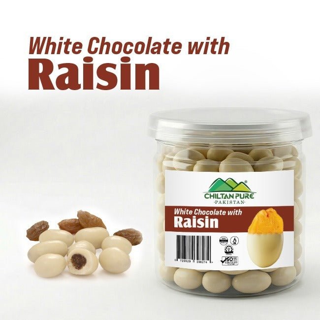 White Chocolate with Raisin / کشمش کے ساتھ سفید چاکلیٹ - ChiltanPure