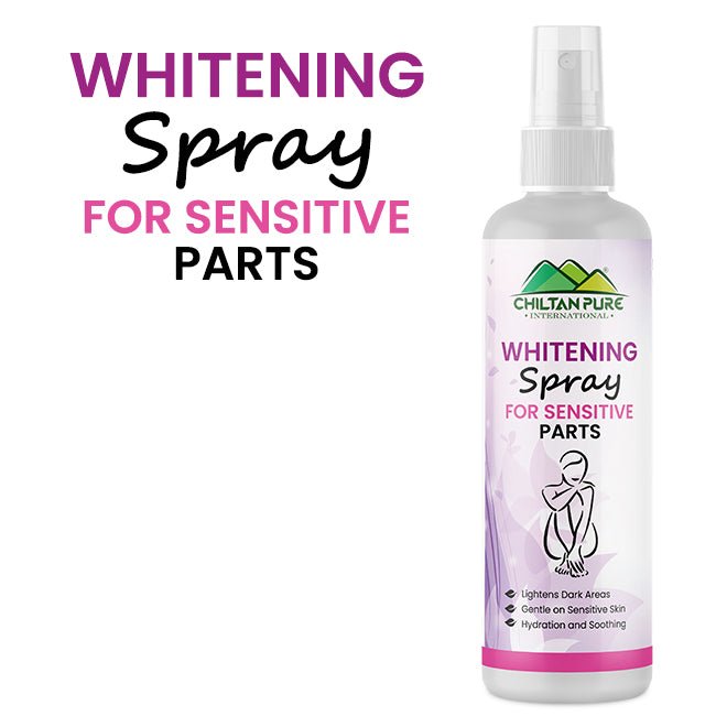 Whitening Spray - for Sensitive Areas To Lightens Dark Pigmented Underarms & Private Areas, Gives Even Skin Tone - ChiltanPure