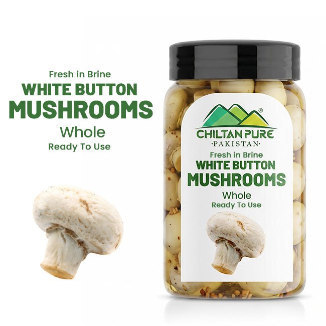 Whole White Button Mushrooms / ہول وائٹ بٹن مشروم / Safed Button Mushroom Whole - ChiltanPure