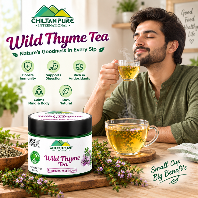 Wild Thyme Tea – Improves Your Mood, 70g Caffeine-Free - ChiltanPure
