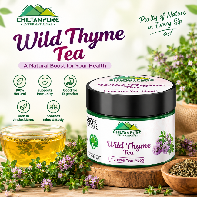 Wild Thyme Tea – Improves Your Mood, 70g Caffeine-Free - ChiltanPure