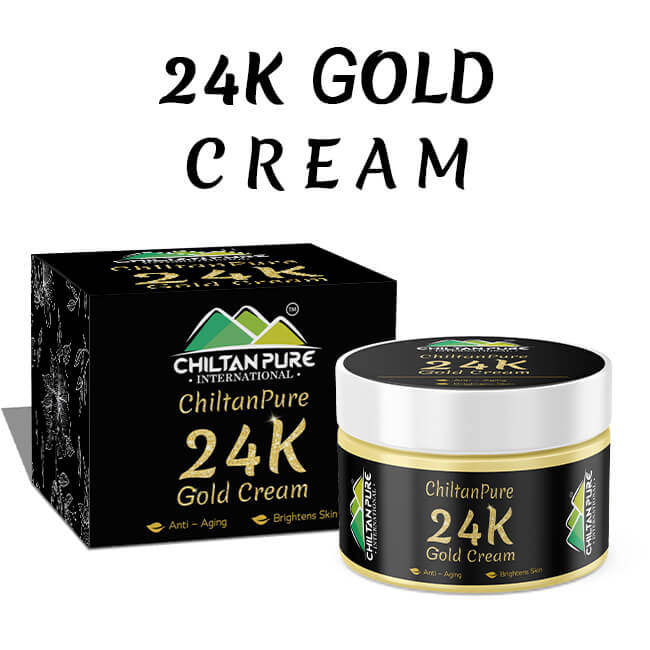 24K Gold Cream – Boosts Hydration, Anti-Aging, Improves Skin’s Elasticity & Enhances Skin’s Youthful Glow - ChiltanPure