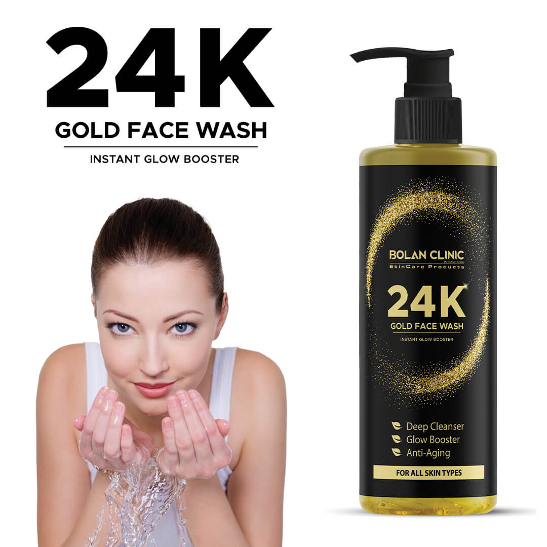 24K Gold Face Wash – Deep Cleanser, Glow Booster, Prevents Signs of Aging & Enhances Skin’s Elasticity - ChiltanPure