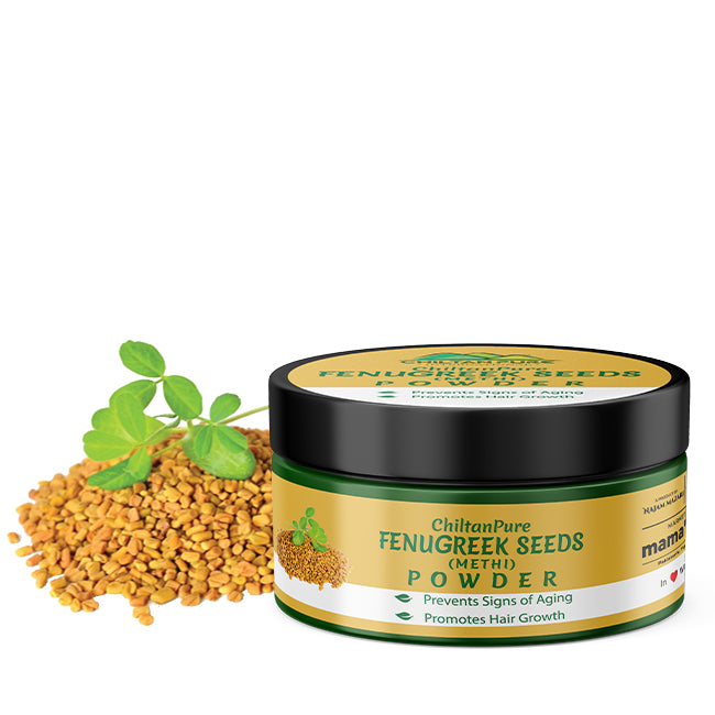 Fenugreek Methi Seed Powder میتھی 🌱 Help in Weight Loss, Boosts Hair Growth, Revives Damaged Hair, Cures Itchy Scalp & Prevents Premature Greying, 🥇 Top Rated Powder