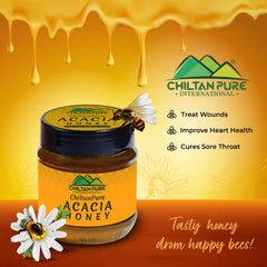 Acacia Honey – Contains Antioxidant & Antibacterial Properties, Help Speed Wound Healing & Prevent Bacterial Contamination - ChiltanPure