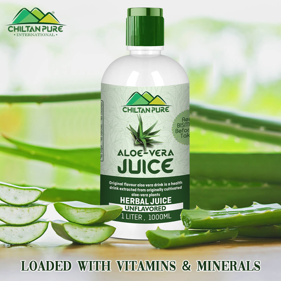 Aloe Vera Juice [Non-Flavored] – Natural Hydrator, Better Liver Function & Nutritious Booster [ایلو ویرا] 1000 ML - ChiltanPure
