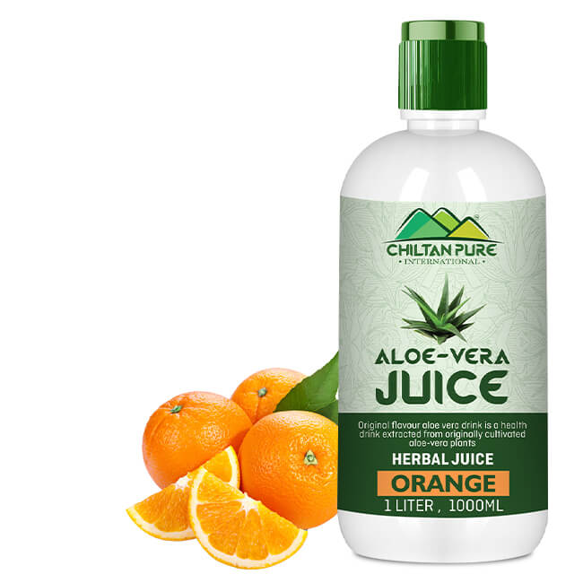 Aloe Vera Juice Orange flavour Aloe Vera Juice [Orange Flavor]- Enriched with Vitamin C (ایلو ویرا) 1000ML - ChiltanPure