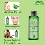 Aloe Vera Oil – Rich in Vitamins, Minerals, Rejuvenates Your Skin & Hair Cells, Heal Dark Spots, Wrinkles, Stretch Marks & Dry Skin Issues [ایلویرا] 120ml - ChiltanPure