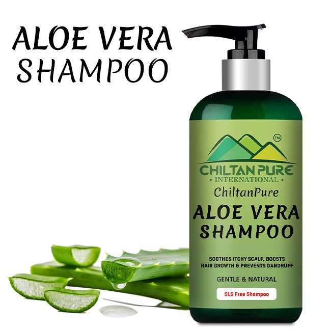 Aloe Vera Shampoo – Soothes Itchy Scalp, Boosts Hair Growth, Prevents Hair Loss & Dandruff - ChiltanPure
