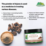 Arjuna Powder (Terminalia Arjuna) – Contains Antioxidants, Supports Cardiovascular Health, Promotes Healthy Blood Lipid levels & Immunity 65mg - ChiltanPure
