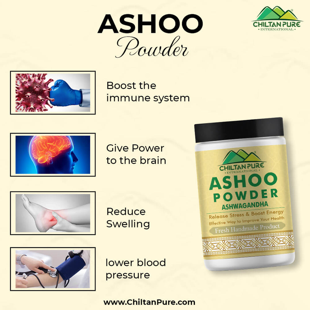 Ashoo Powder – Release Stress & Boosts Energy [اشوگندھا] 200gm - ChiltanPure
